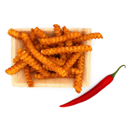 Frites ondulées épicées 12/12 mm