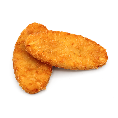 بطاطس مهروسة مقرمشة وبيضويّة الشكل