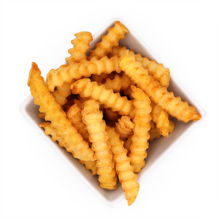 Coated رقائق البطاطس المقليّة المقرمشة والمتعرّجة  رقائق البطاطس المقطعة بشكلٍ سميك 12/12 mm